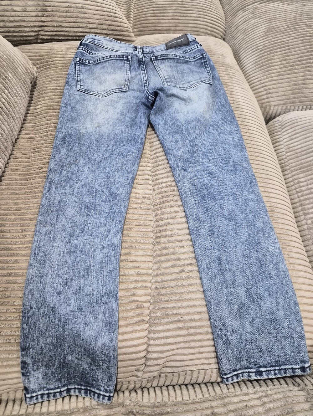 Project Civility Boys Acid Wash Straight Leg Stretch Jeans Size 10 - Picture 2 of 4